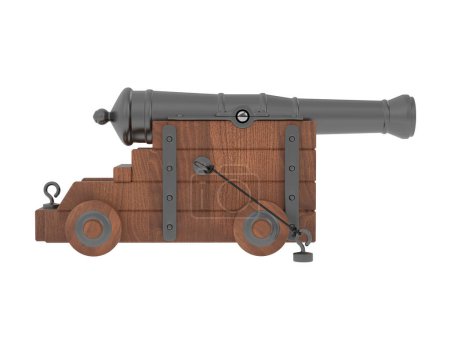 Foto de Ilustración en 3D de un cañón naval - Imagen libre de derechos