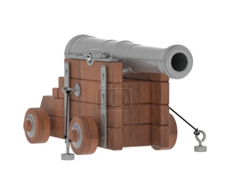 Foto de Ilustración en 3D de un cañón naval - Imagen libre de derechos