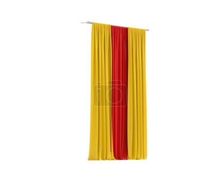 Photo for Curtains on isolated background. interior design - Royalty Free Image