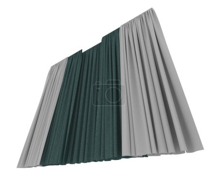Photo for Curtains on isolated background. interior design - Royalty Free Image