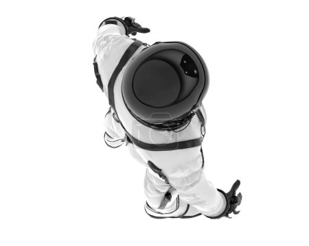 Foto de Traje espacial aislado sobre fondo gris. representación 3d - ilustración - Imagen libre de derechos