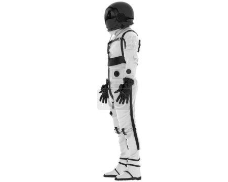 Photo for Space suit isolated on grey background. 3d rendering - illustration - Royalty Free Image
