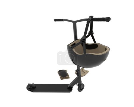 Photo for Scooter isolated on white background. 3d rendering - illustration - Royalty Free Image