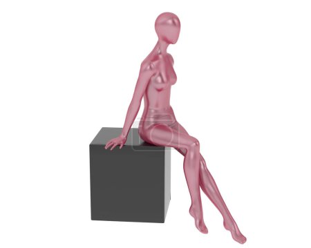 Photo for Mannequin isolated on white background. 3d rendering - illustration - Royalty Free Image
