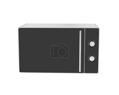 Téléchargez les photos : Micro-ondes, appareil de cuisine isolé sur fond blanc - en image libre de droit