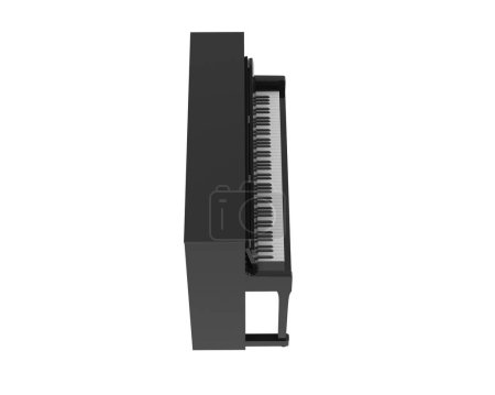 Foto de Piano, instrumento musical aislado sobre fondo blanco - Imagen libre de derechos