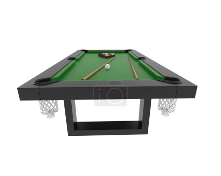 Photo for 3D rendering illustration of a billiard table - Royalty Free Image
