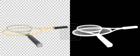 Photo for Rackets isolated in the background. 3D rendering - illustration - Royalty Free Image