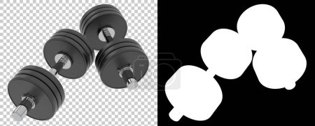 Photo for Dumbbell isolated in the background. 3D rendering - illustration - Royalty Free Image