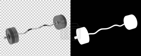 Photo for Barbell isolated in the background. 3D rendering - illustration - Royalty Free Image