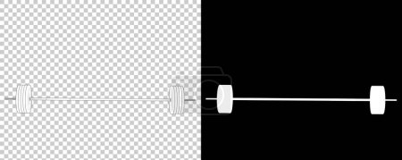 Photo for Barbell isolated in the background. 3D rendering - illustration - Royalty Free Image