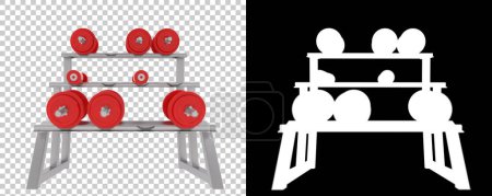 Photo for Sports equipment isolated on background. 3d rendering - Royalty Free Image
