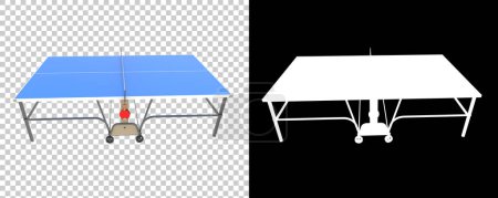 Téléchargez les photos : Tennis de table isolé en arrière-plan. rendu 3D - illustration - en image libre de droit