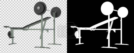 Photo for Gym bench isolated on background. 3d rendering - illustration - Royalty Free Image