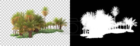 Téléchargez les photos : Rendu 3d isolé des arbres pour collage, canal alpha - en image libre de droit