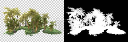 Téléchargez les photos : Rendu 3d isolé des arbres pour collage, canal alpha - en image libre de droit