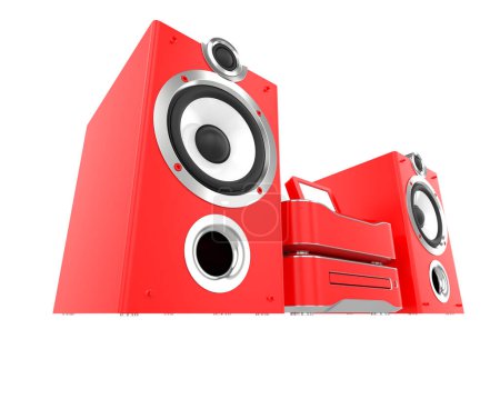 Photo for Audio system isolated on white background - Royalty Free Image