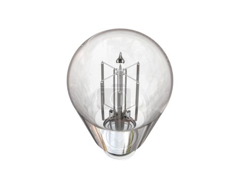 Photo for Light bulb isolated on white background. 3d rendering - illustration - Royalty Free Image
