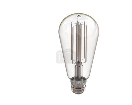 Photo for Light bulb isolated on white background. 3d rendering - illustration - Royalty Free Image