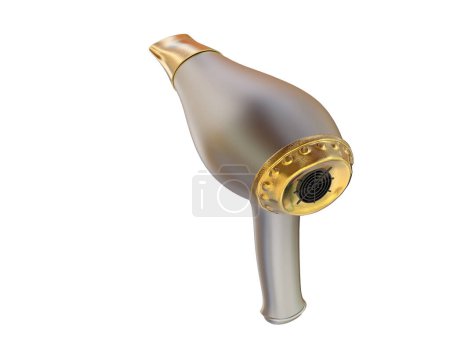Photo for Hairdryer isolated on white background. 3d rendering - illustration - Royalty Free Image