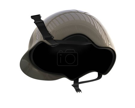 Photo for Biker helmet isolated on white background. 3d rendering - illustration - Royalty Free Image