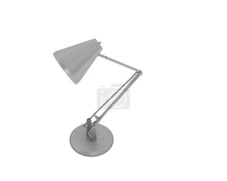 Téléchargez les photos : Lampe de bureau isolée sur fond blanc. rendu 3d - illustration - en image libre de droit