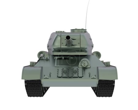 Téléchargez les photos : Tank isolated on white background. 3d rendering - en image libre de droit