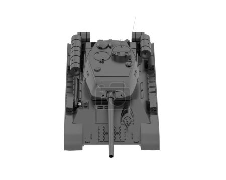 Téléchargez les photos : Tank isolated on white background. 3d rendering - en image libre de droit