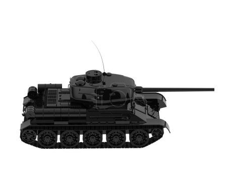Photo for Tank isolated on white background. 3d rendering - Royalty Free Image