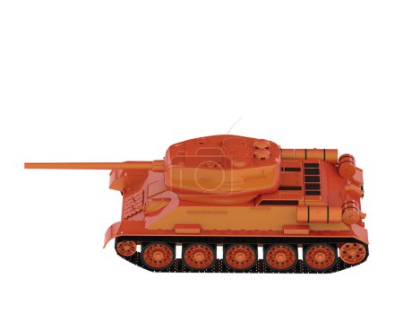 Foto de Tank isolated on white background. 3d rendering - Imagen libre de derechos