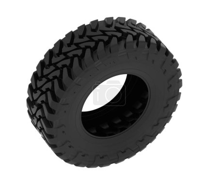 Photo for Offroad tire isolated on background. 3d rendering - Royalty Free Image