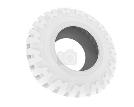 Photo for Offroad tire isolated on background. 3d rendering - Royalty Free Image