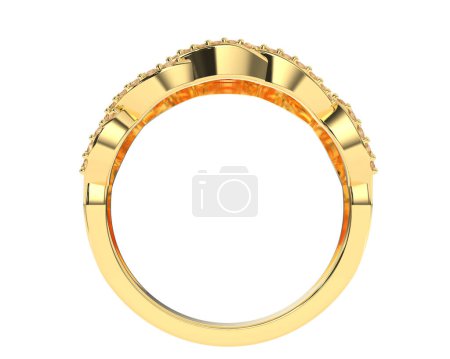 Téléchargez les photos : Jewelry ring isolated on white background. 3d rendering - en image libre de droit