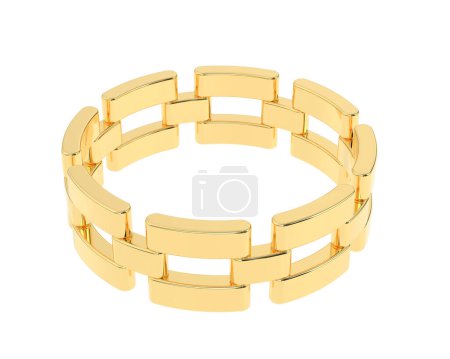 Photo for Chain rings isolated on background. 3d rendering - Royalty Free Image
