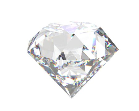 Téléchargez les photos : Diamond isolated on background. 3d rendering - en image libre de droit