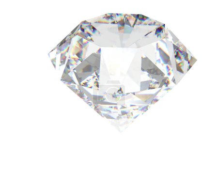 Photo for Diamond isolated on background. 3d rendering - Royalty Free Image