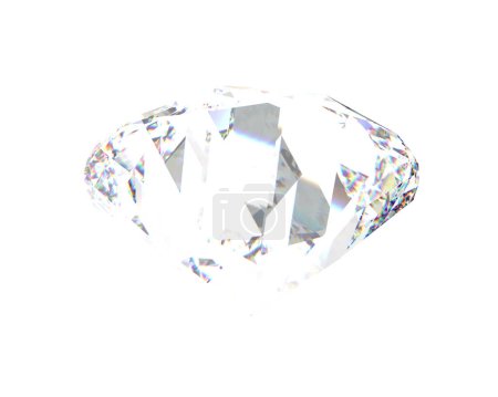 Téléchargez les photos : Diamond isolated on background. 3d rendering - en image libre de droit