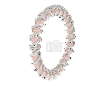 Photo for Pearls isolated on background. 3d rendering - illustration - Royalty Free Image