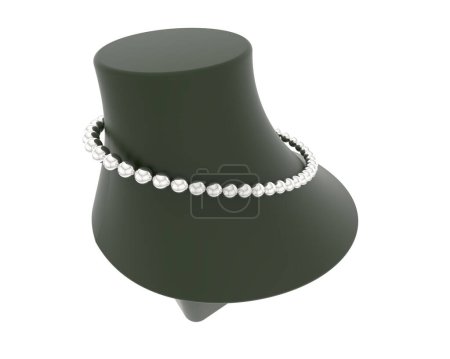 Photo for Pearls isolated on background. 3d rendering - illustration - Royalty Free Image