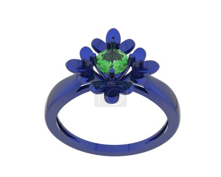 Ring isolated on background. 3d rendering - illustration
