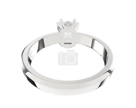 Photo for Luxury woman ring isolated on white background, 3d rendering - illustration - Royalty Free Image