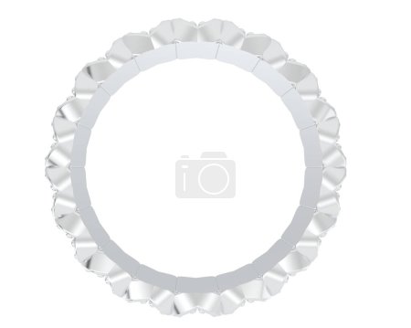 Foto de Anillo de mujer de lujo aislado sobre fondo blanco, representación 3d - ilustración - Imagen libre de derechos