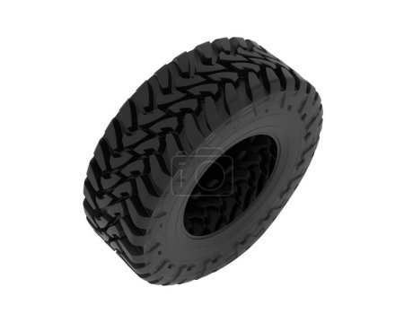 Photo for Offroad tire on white background - Royalty Free Image
