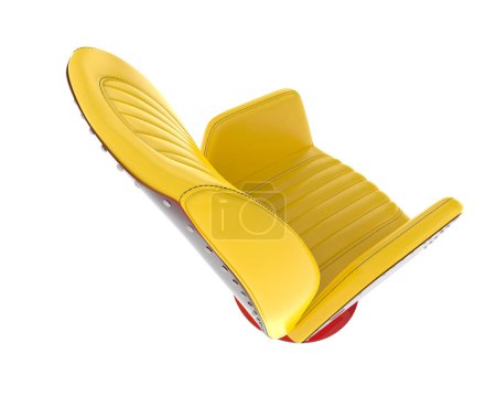Photo for Barber shop chair on white background - Royalty Free Image