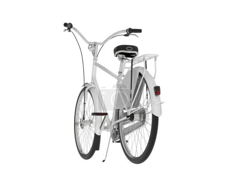 Photo for Retro bike isolated on white background. 3d rendering - illustration - Royalty Free Image
