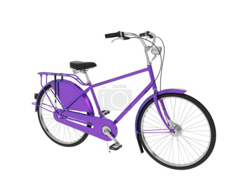Foto de Bicicleta retro aislada sobre fondo blanco. representación 3d - ilustración - Imagen libre de derechos