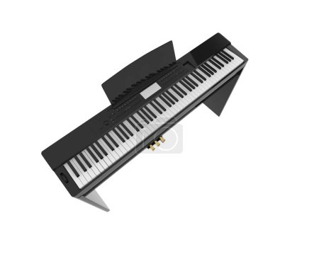 Photo for Digital piano isolated on background. 3d rendering - illustration - Royalty Free Image