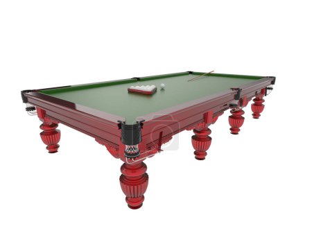 Photo for Pool table isolated on background. 3d rendering - illustration - Royalty Free Image