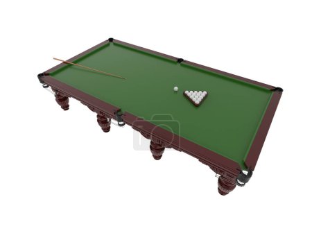 Photo for Pool table isolated on background. 3d rendering - illustration - Royalty Free Image