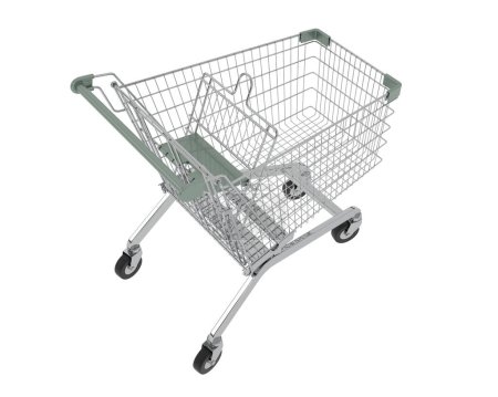 Photo for Trolley isolated on white background. 3d rendering - illustration - Royalty Free Image